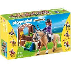 Playmobil 5520 Paddock con Cavallo Purosangue e Fantina