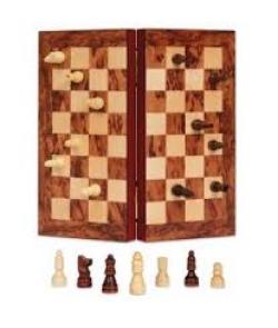 SCACCHI DAMA PIEGHEVOLE NOCE 30 CM