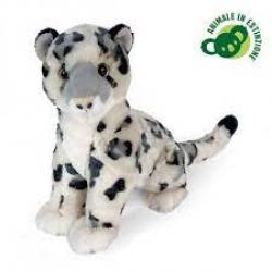 LEOPARDO DELLE NEVI SEDUTO 30CM ECO-FRIENDLY