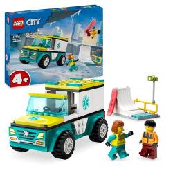 LEGO CITY 60403 AMBULANZA DI EMRGENZA E SNOWBORDER